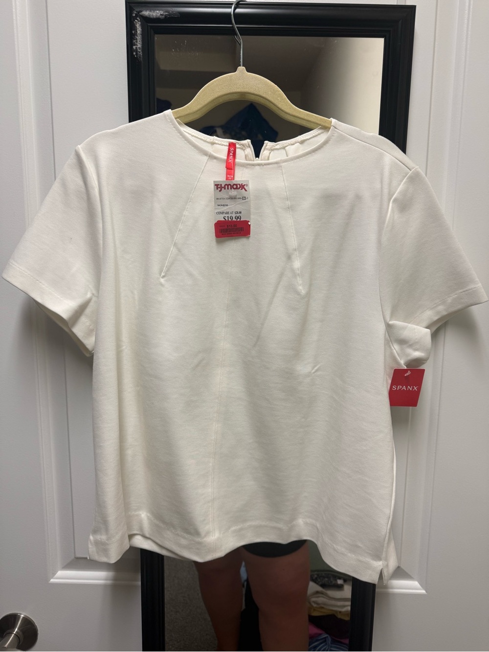 SPANX White Short Sleeve Top